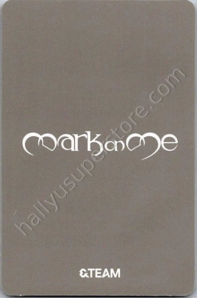 &amp;TEAM - EJ - Mark on Me A version album photocard solo jacket version