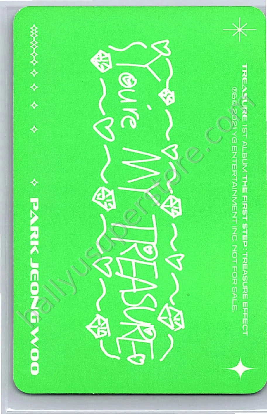 TREASURE - Park Jeongwoo - THE FIRST STEP : TREASURE EFFECT album photocard green version version 1