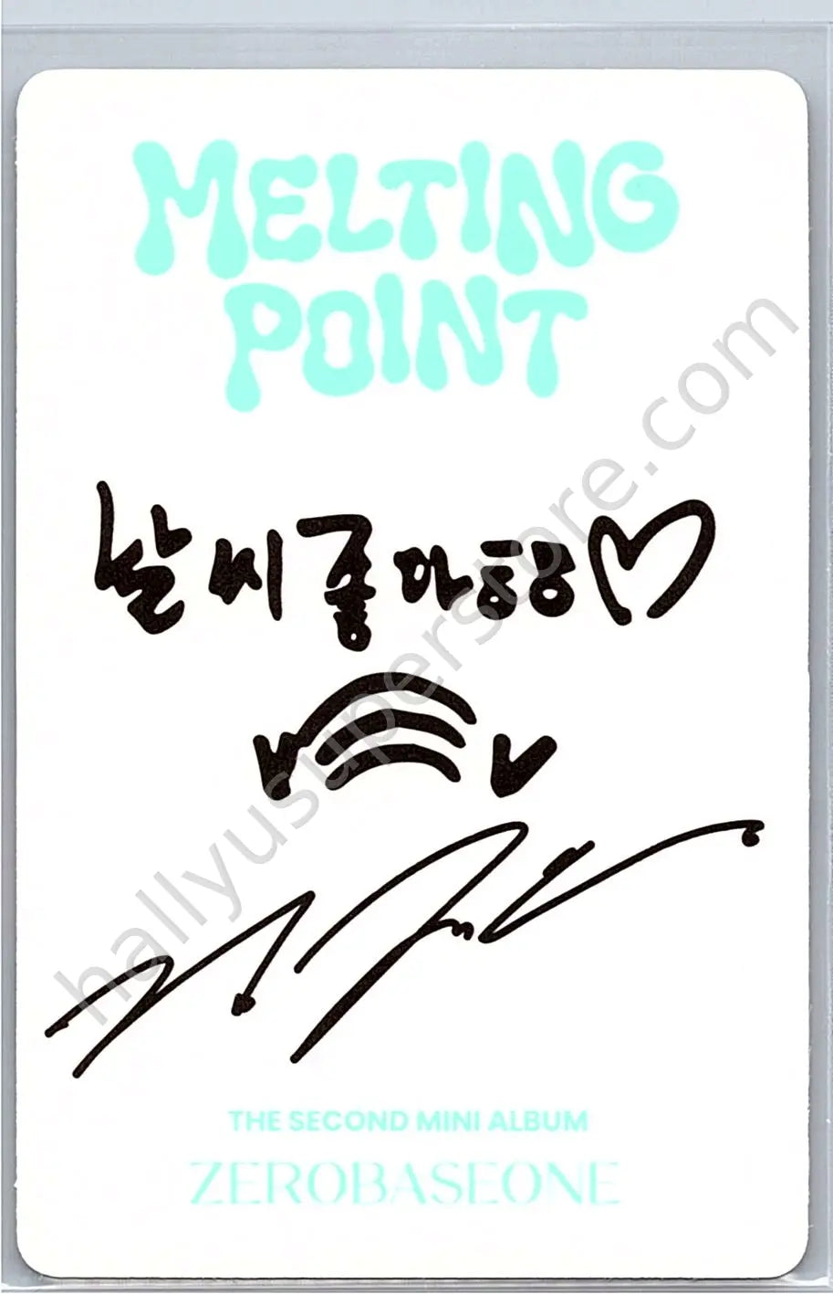 ZEROBASEONE - Jiwoong - Melting Point album photocard B version mystery version