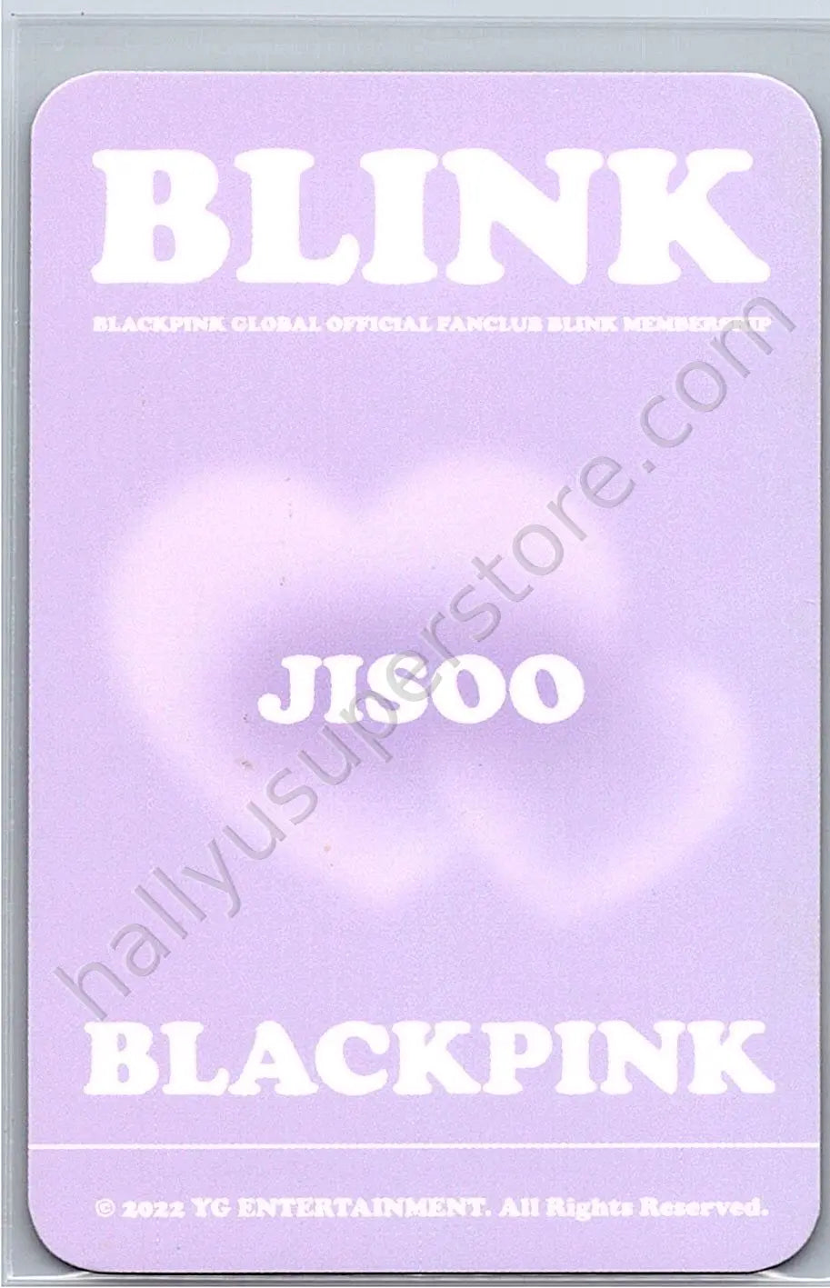 BLACKPINK - Jisoo - BLINK MEMBERSHIP holographic (hologram) membership photocard set premium kit