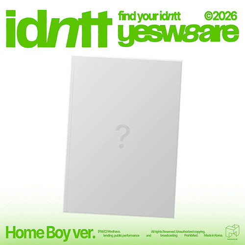 **[Pre-Order] Idntt - "yesweare" [Street Boy / Home Boy ver.]