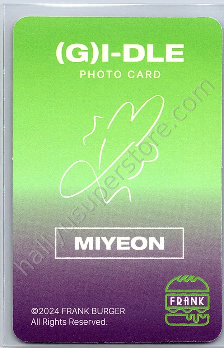 i-dle - Miyeon - i-dle - Miyeon - Frank Burger x (G)I-DLE Other brand collaboration photocard set