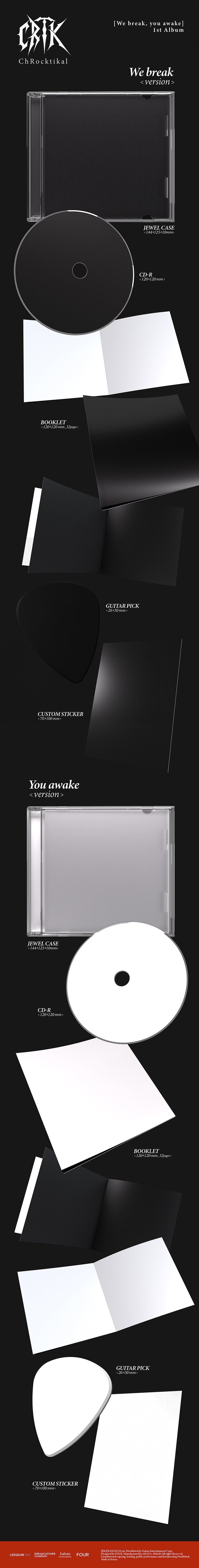 [PRE-ORDER] ChRocktikal (크록티칼) - Vol 1. 정규 1집 We break, you awake (random 1 out of 2)