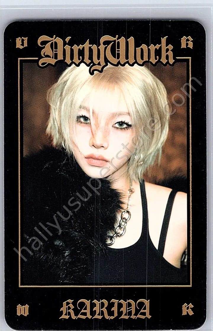 aespa - Karina - aespa - Karina - DIRTY WORK MD Other merch photocard B version trading card