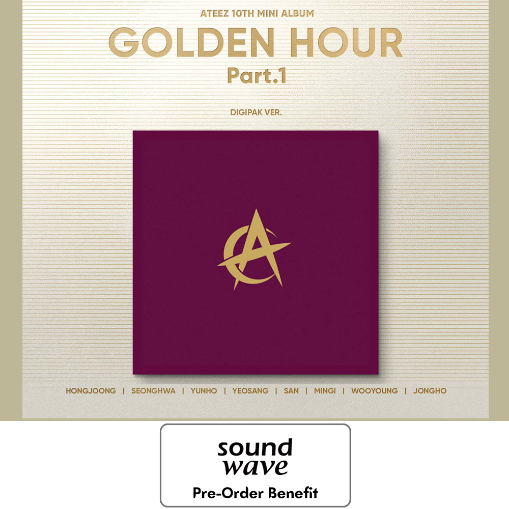 [Pre-Order] ATEEZ - "GOLDEN HOUR : Part.1" + Pre-Order Benefit (Digipack Ver.) [Random / Set]
