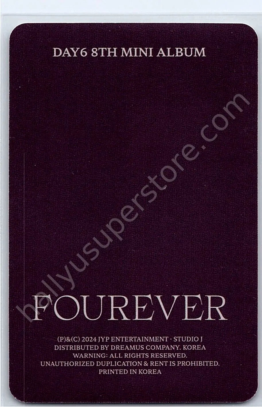 DAY6  - Sungjin - Fourever album photocard black version nemo version platform version