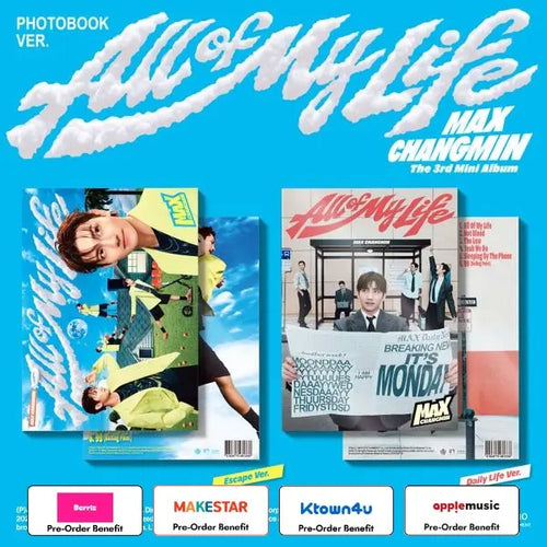[Pre-Order] MAX CHANGMIN - 3rd Mini Album [All Of My Life] (Photobook Ver.) + LuckyDraw Event (Choose Version)