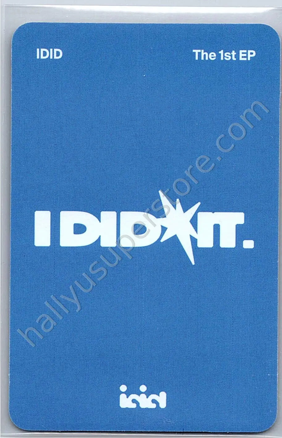 IDID - Seonghyeon - IDID - Seonghyeon - I did it. Album album photocard yesterday version photobook version