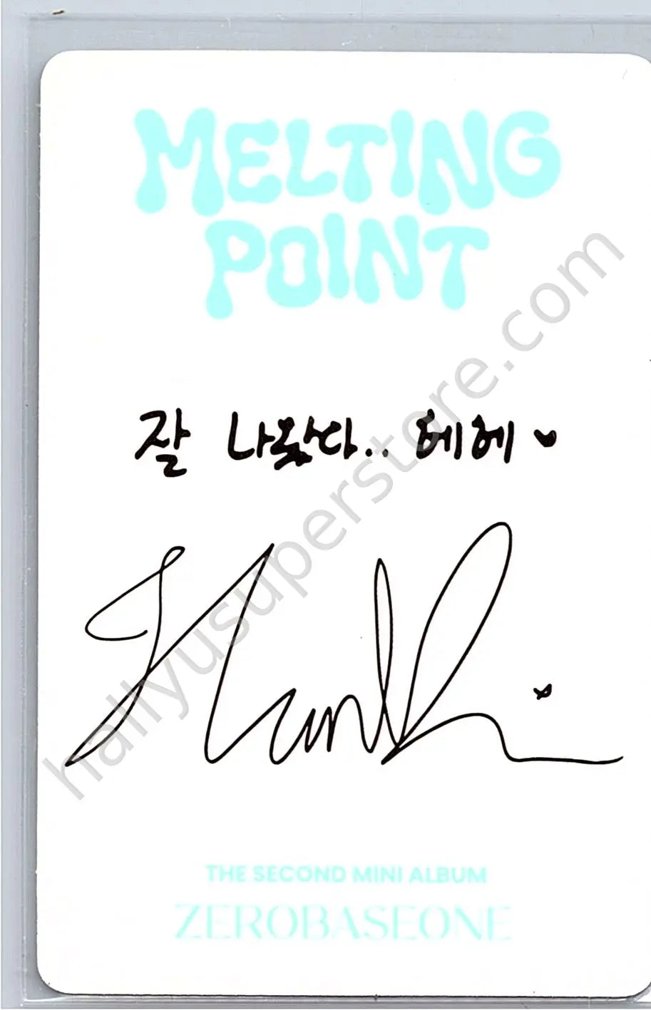 ZEROBASEONE - Hanbin - Melting Point A version album photocard mystery version