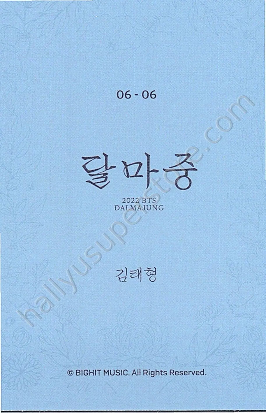 BTS - V - BTS - V - Dalmajung 2022 Other mini photocard