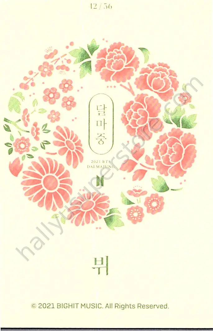 BTS - V - Dalmajung 2021 42/56 mini photocard