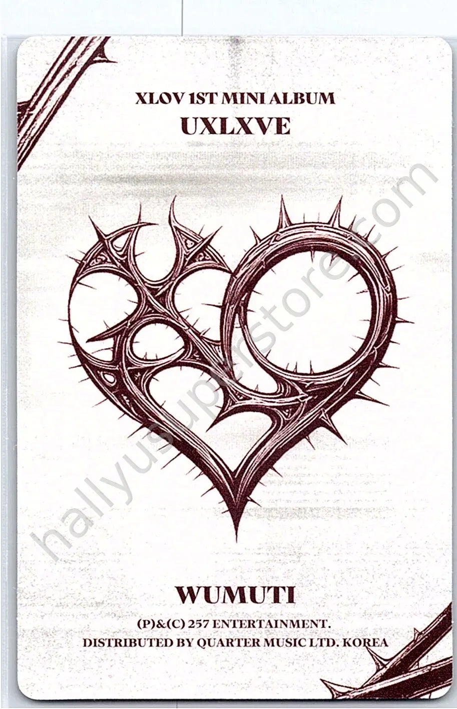 XLOV - Wumuti - UXLXVE album photocard N version