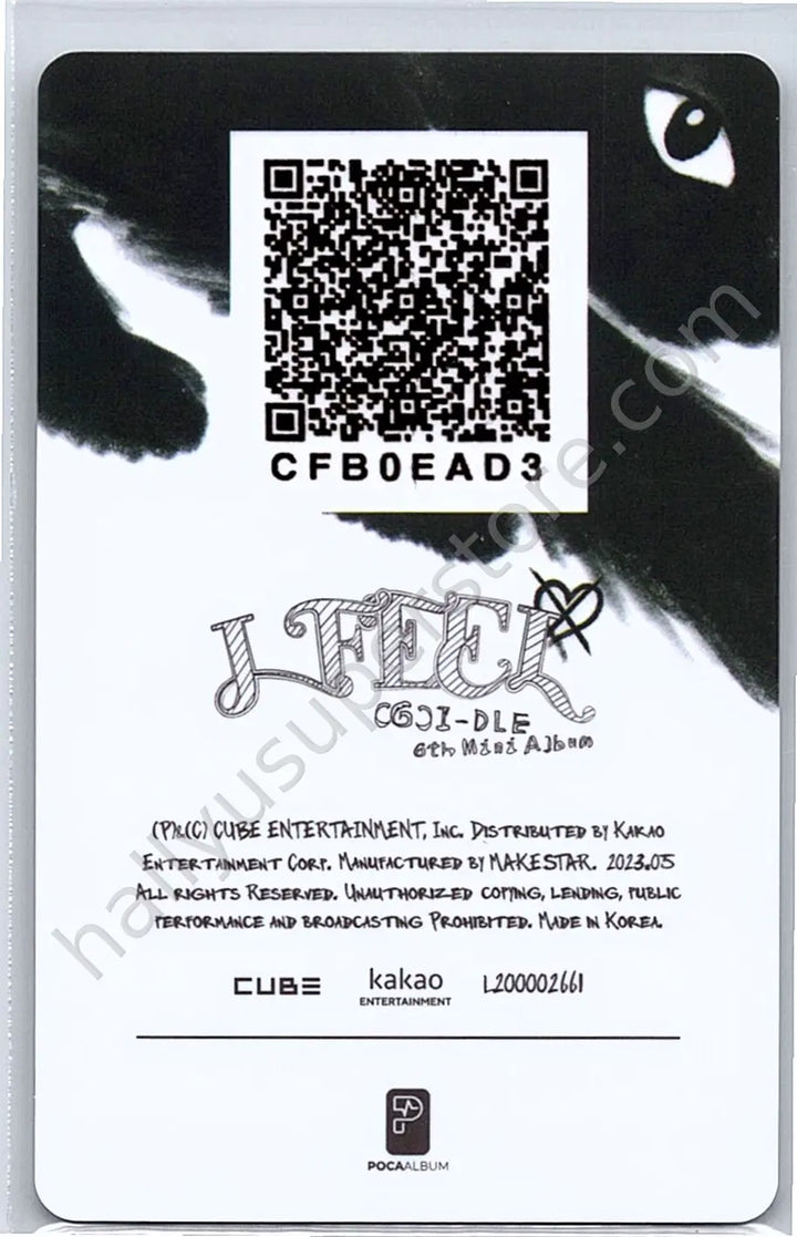 i-dle - Yuqi - I Feel cat version poca album pvc card qr card