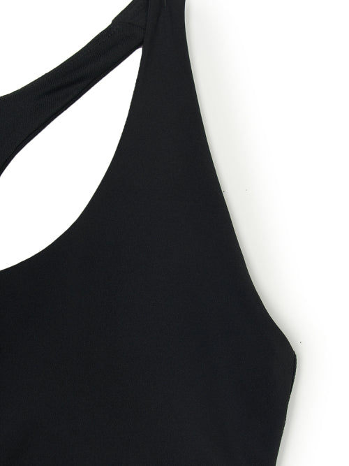 Women's Basic Lettering Band Accentuated Cropped Top NY (Black)