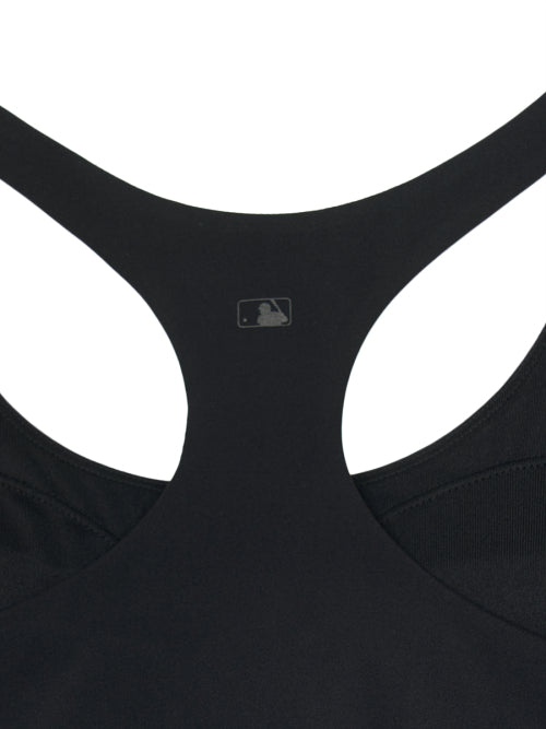 Women's Basic Lettering Band Accentuated Cropped Top NY (Black)