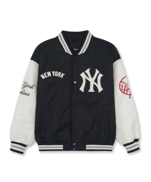 Signature Nylon Varsity Jacket NY (Black)