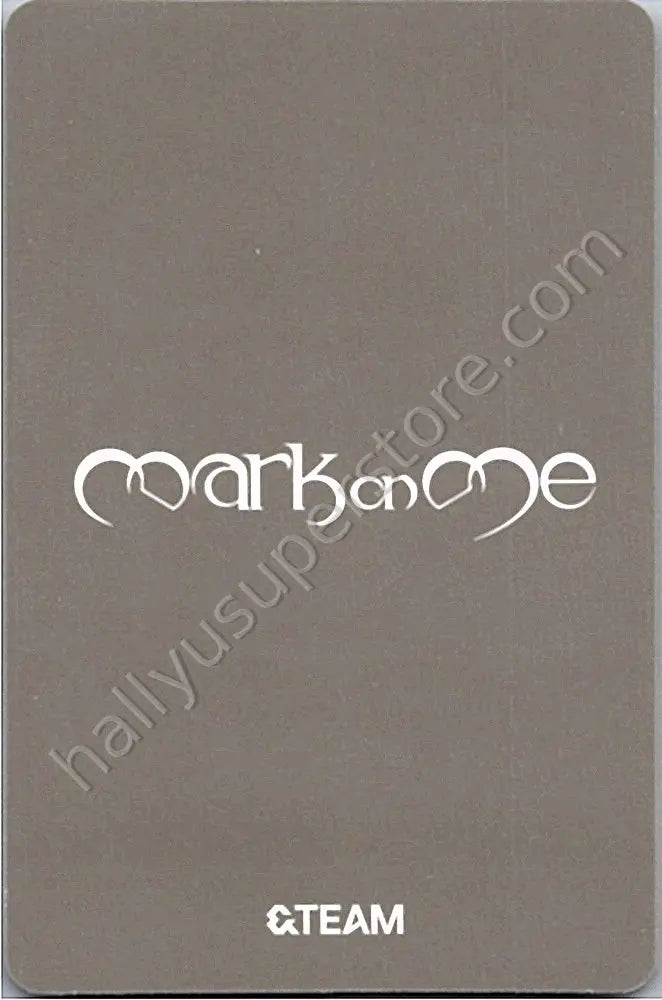 &amp;TEAM - K - Mark on Me A version album photocard solo jacket version