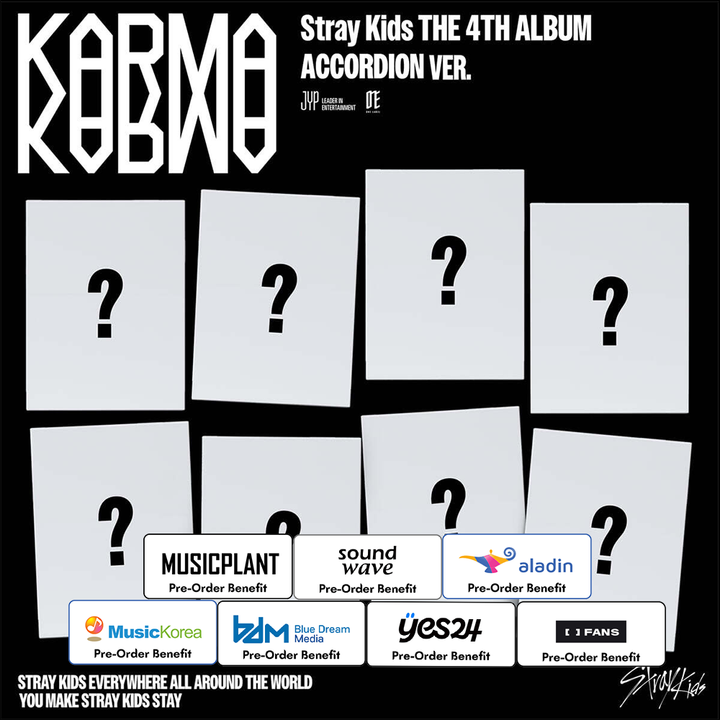 **[Pre-Order] Stray Kids - 4th Album "KARMA" [ACCORDION Ver.] +Pre -Order Benefit