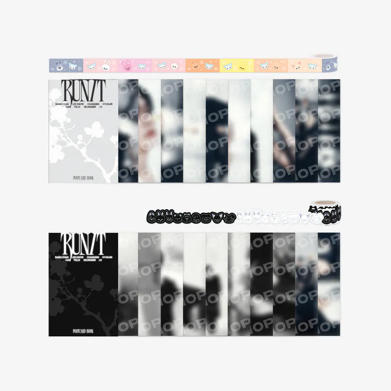 [Pre-Order] Stray Kids - World Tour [RUN IT] Official MD (POSTCARD BOOK &amp; ROLL STICKER SET)