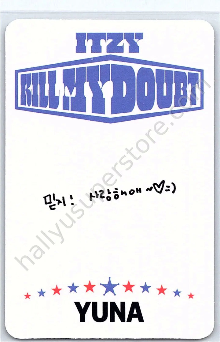 ITZY - Yuna - KILL MY DOUBT album photocard standard version