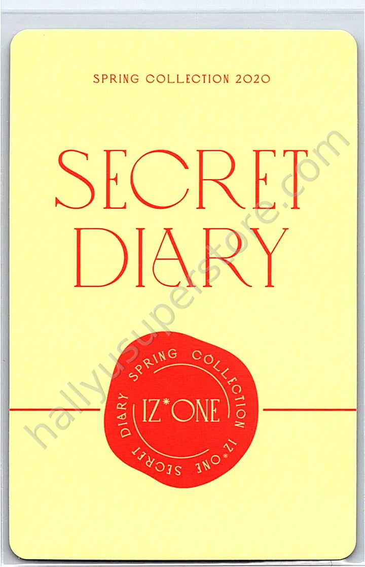 IZ*ONE - Wonyoung - SPRING COLLECTION 2020 “SECRET DIARY” photobook version photocard set