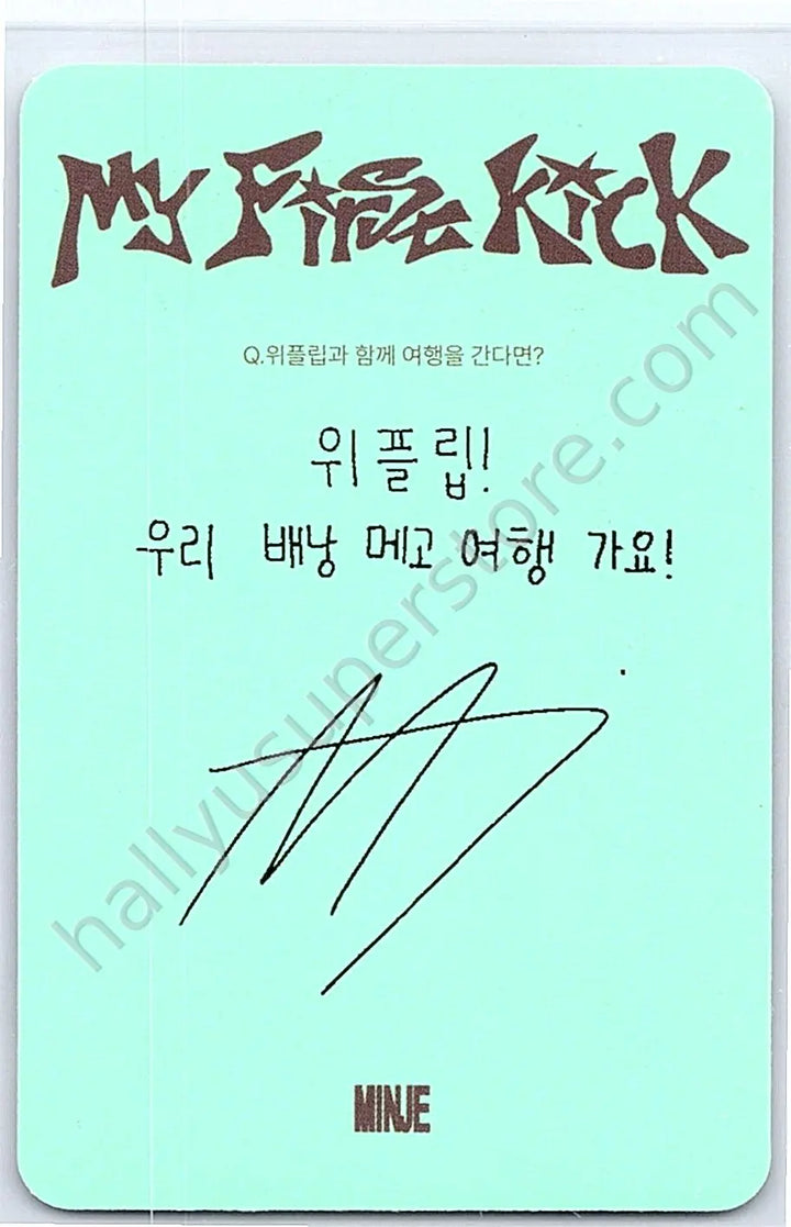 KickFlip - Minje - My First Kick album photocard B version my first trip version