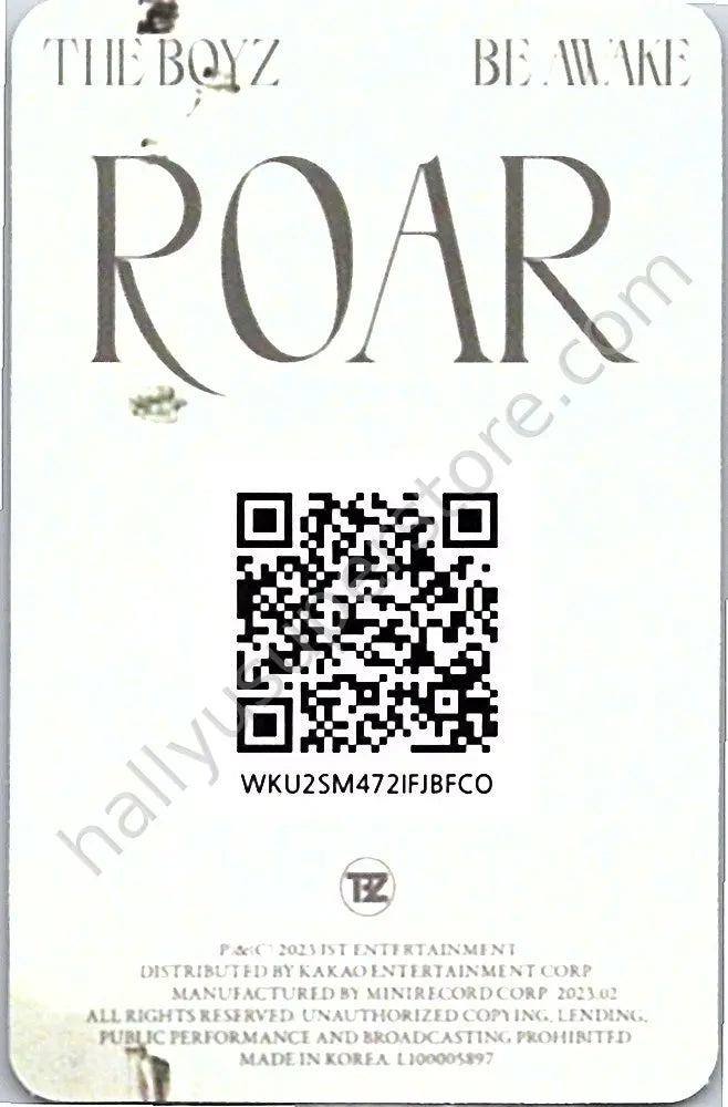 THE BOYZ - Eric - Be Awake platform version qr card realize version