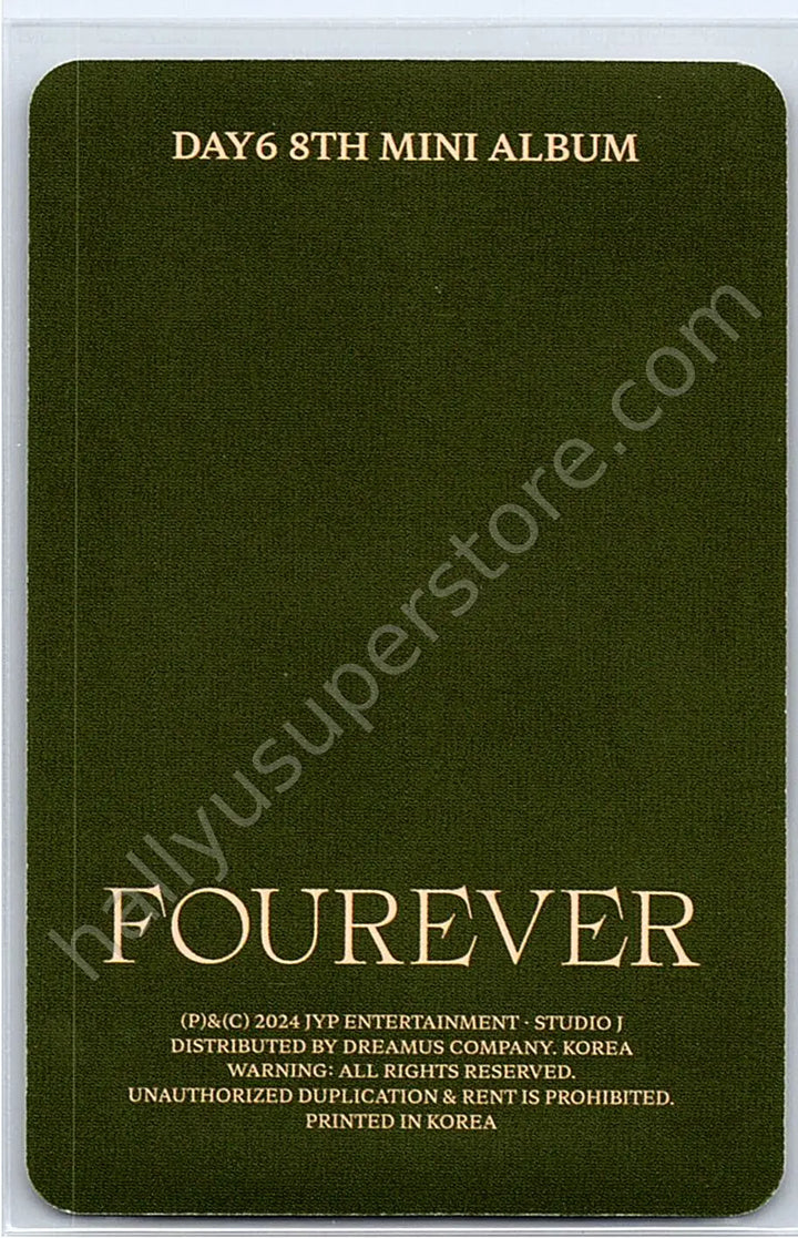 DAY6  - Sungjin - Fourever album photocard green version nemo version platform version