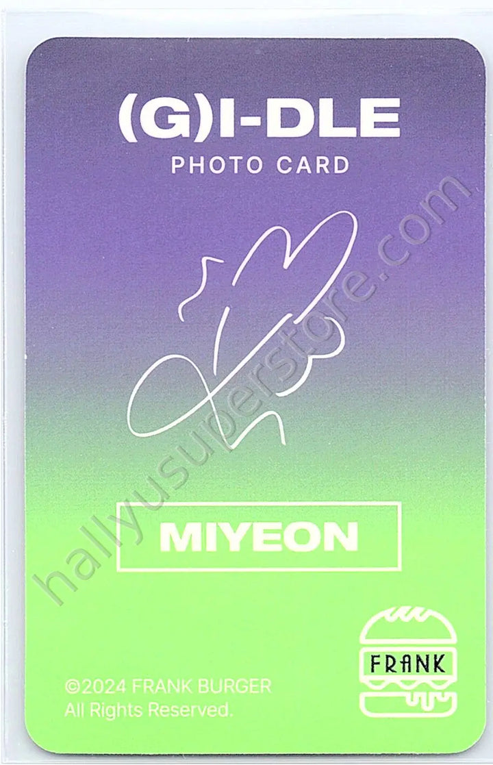 i-dle - Miyeon - (G)I-DLE x Frank Burger brand collaboration photocard set round 1