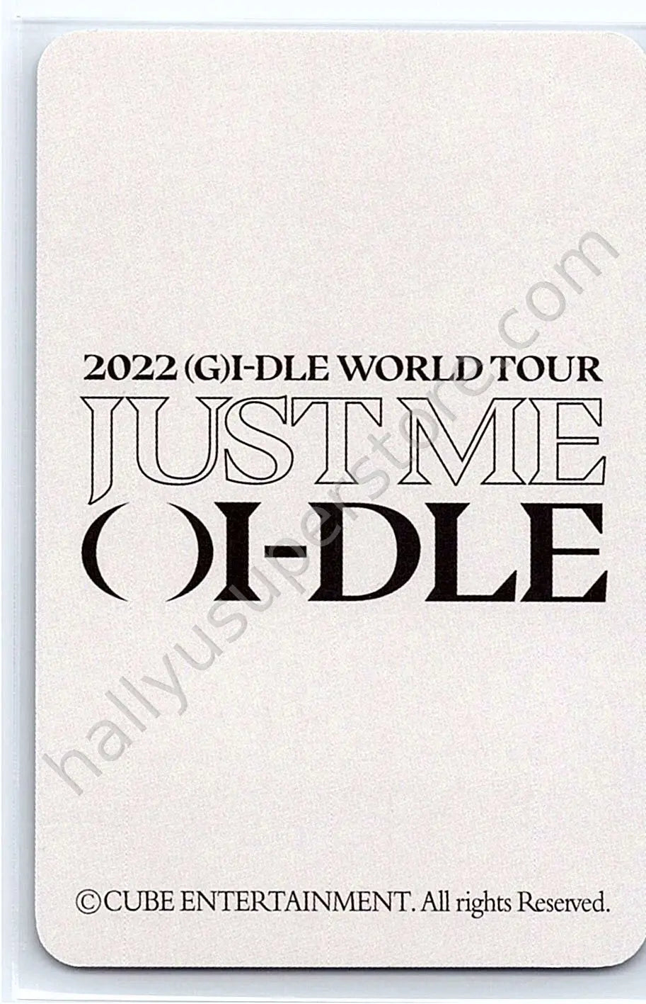 i-dle - Shuhua - i-dle - Shuhua - 2022 World Tour [Just Me ( )I-DLE] Event tour merch photocard set