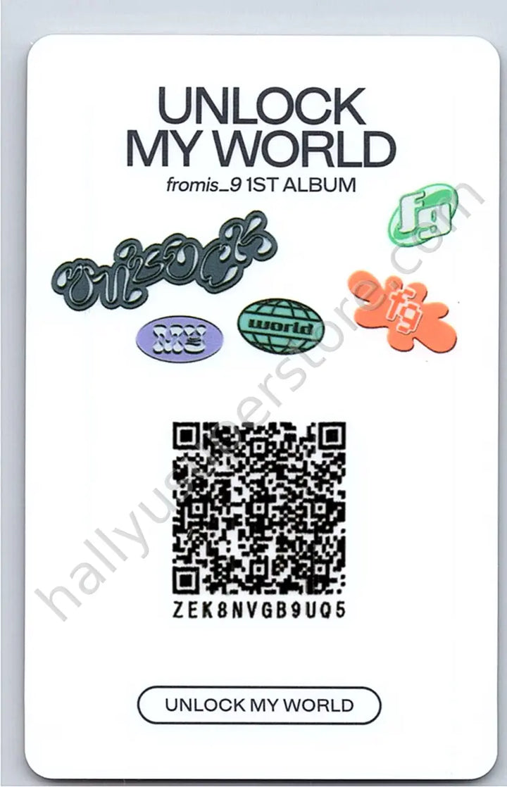 fromis_9 - Jiheon - fromis_9 - Jiheon - Unlock My World Album album photocard weverse album version qr card
