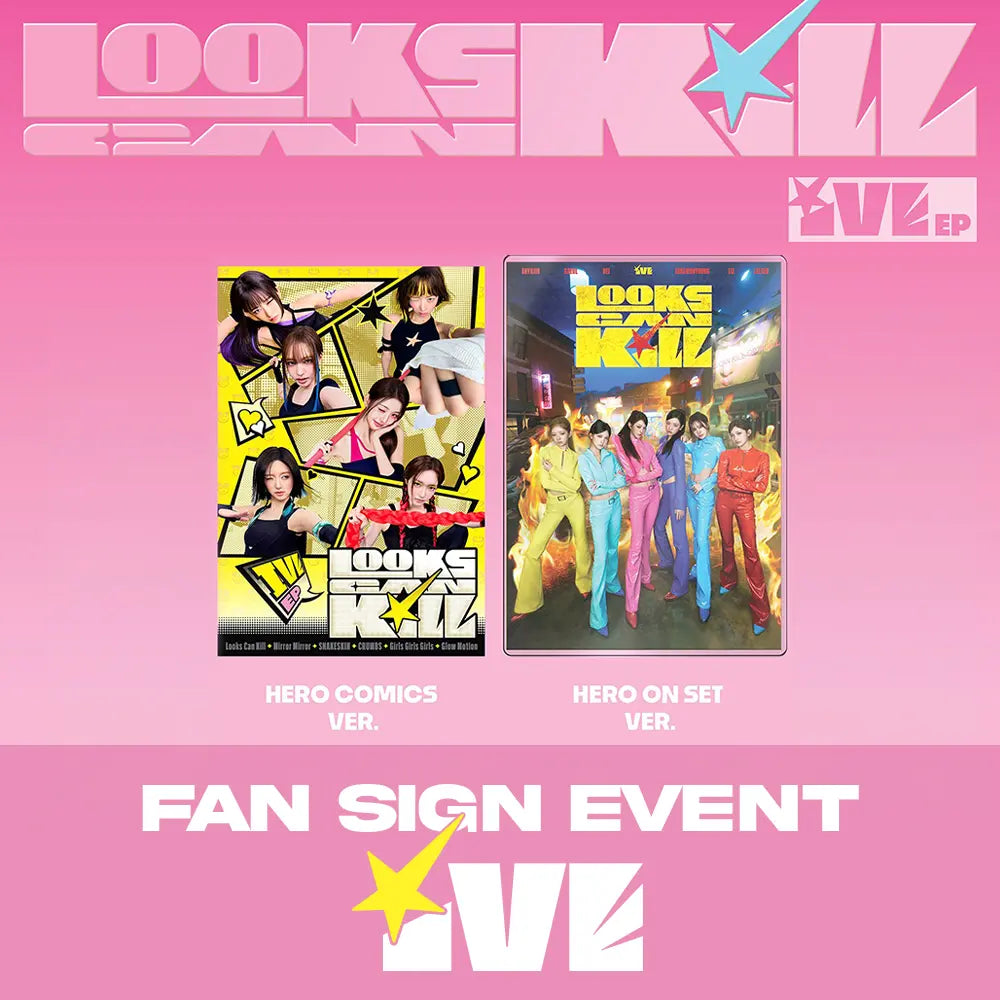 [Hallyu4U - Fansign] (10/24) AppleMusic - IVE [Looks Can Kill] (HERO COMICS ver./ HERO ON SET ver.) [Offline Fansign Event]