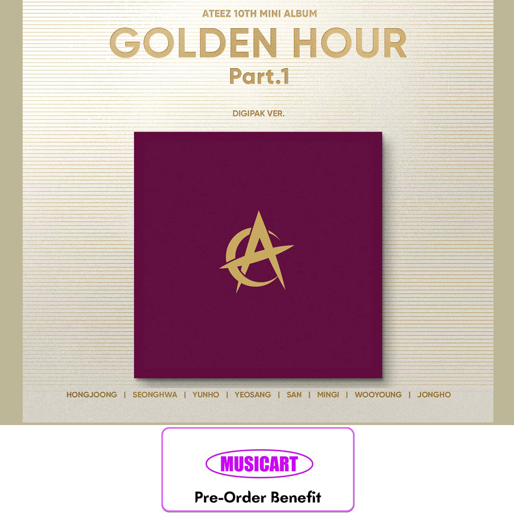 [Pre-Order] ATEEZ - "GOLDEN HOUR : Part.1" + Pre-Order Benefit (Digipack Ver.) [Random / Set]