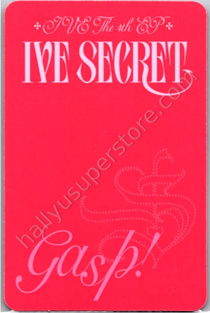 IVE - Yujin - IVE SECRET album photocard gasp! version