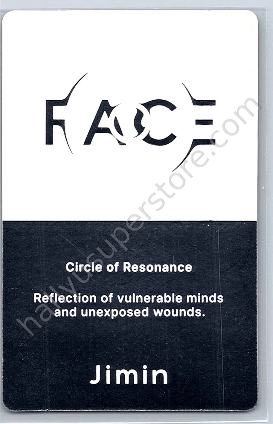 BTS - Jimin - Face album photocard invisible face version solo album