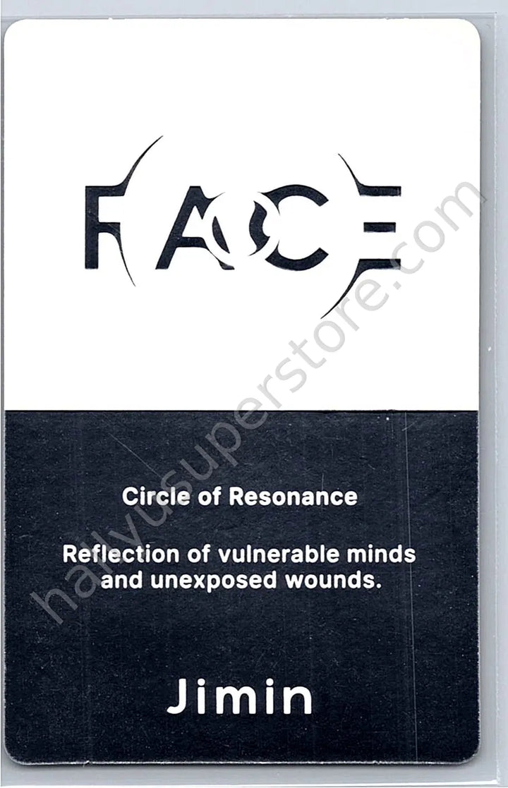BTS - Jimin - Face album photocard invisible face version solo album
