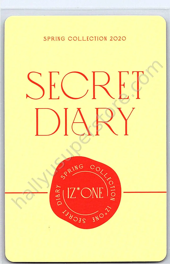 IZ*ONE - Kim Chaewon - SPRING COLLECTION 2020 “SECRET DIARY” photobook version photocard set