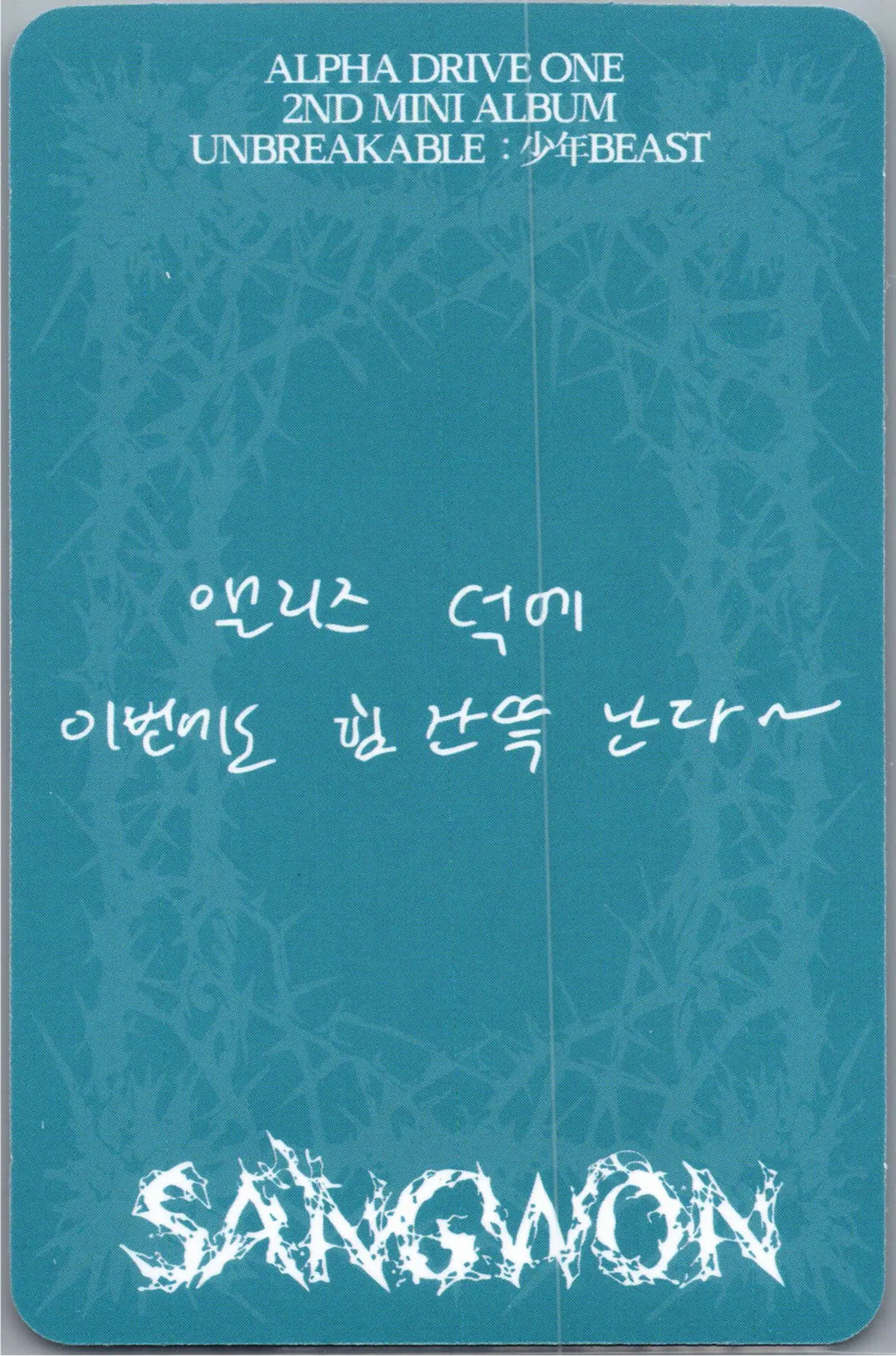 ALPHA DRIVE ONE "UNBREAKABLE : 少年BEAST" - Official Photocards (Cementic Nest Ver.) [26.08.27]