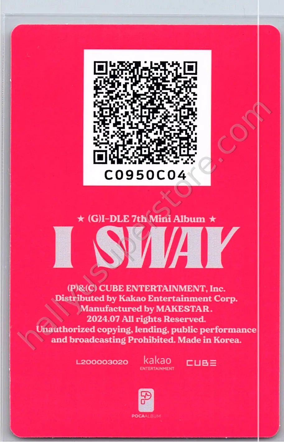 i-dle - Miyeon - I Sway poca album qr card