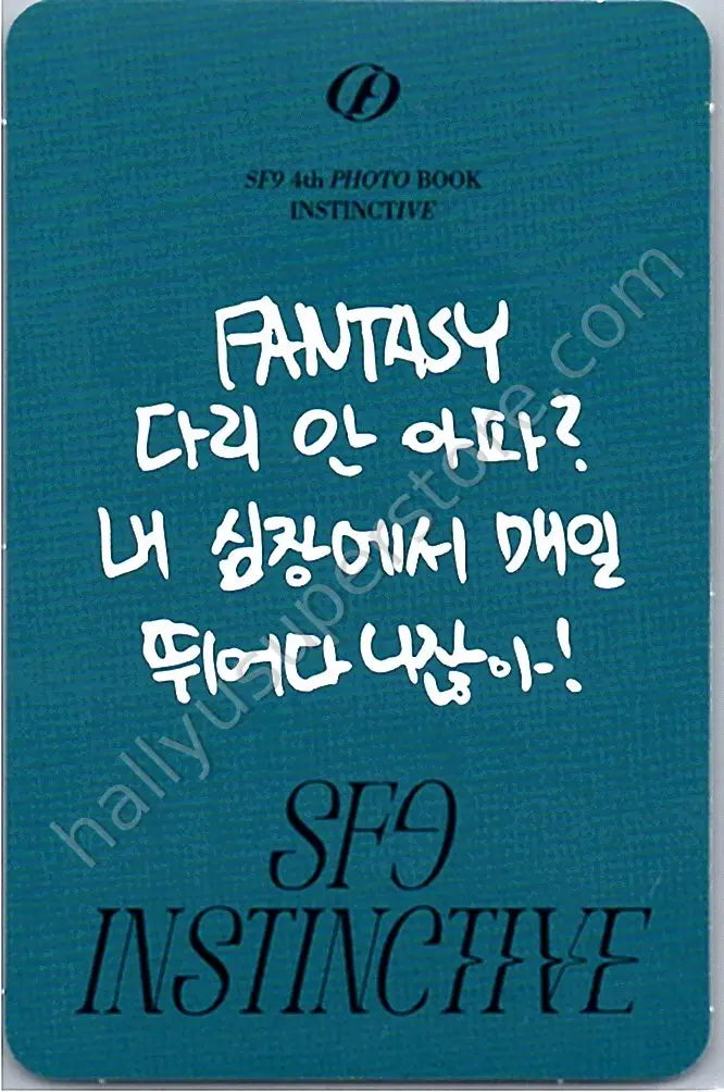 SF9 - Jaeyoon - 4th Photo Book [INSTINCTIVE] blue version photobook inclusion version 2