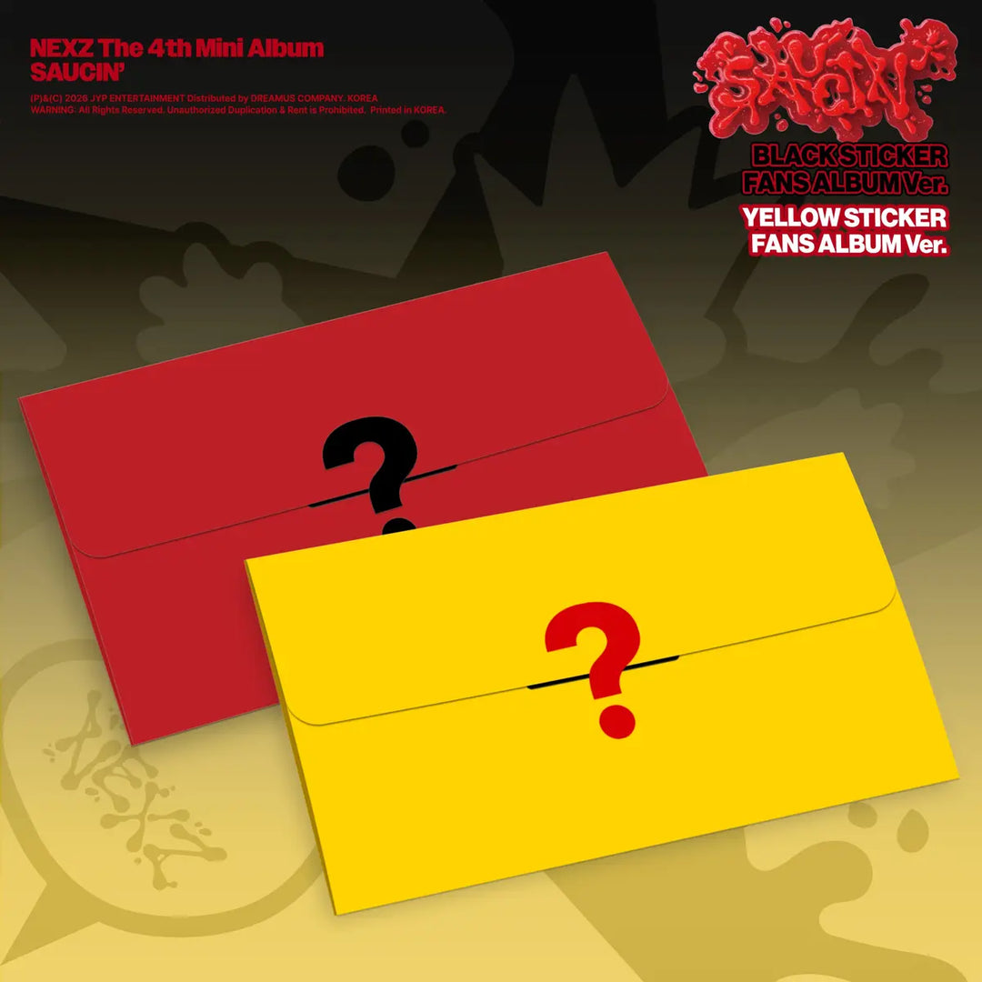[NEXZ] [SET] The 4th Mini Album SAUCIN' (BLACK STICKER FANS ALBUM ver. / YELLOW STICKER FANS ALBUM ver.)