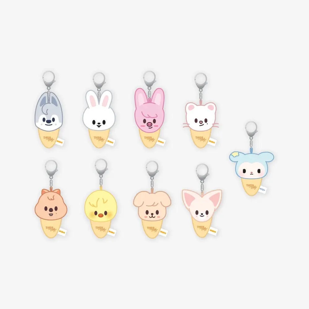 [Stray Kids] PLUSH KEYRING ICECREAM Ver. - THIS &amp; THAT