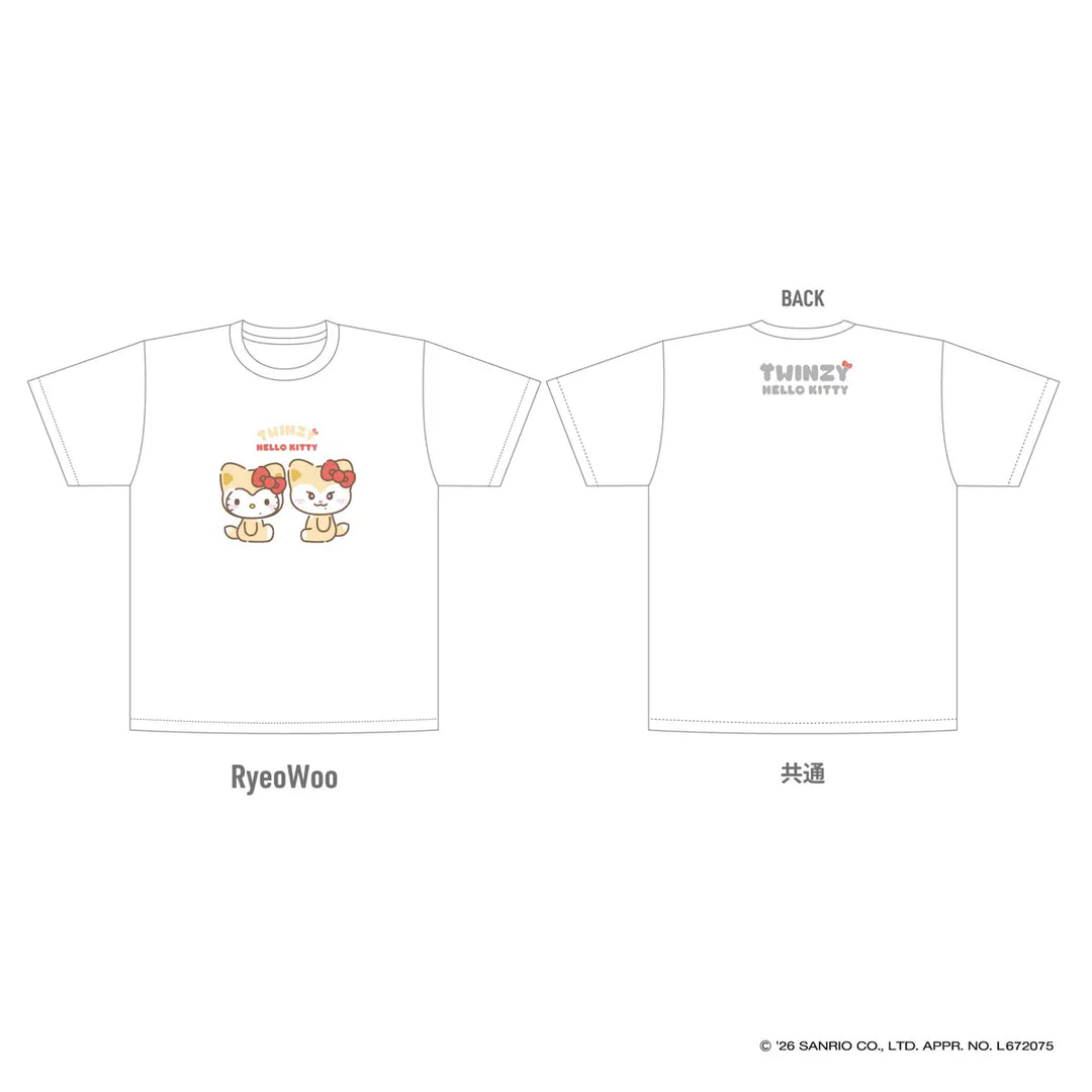 [ITZY] T-shirt - TWINZY×HELLO KITTY