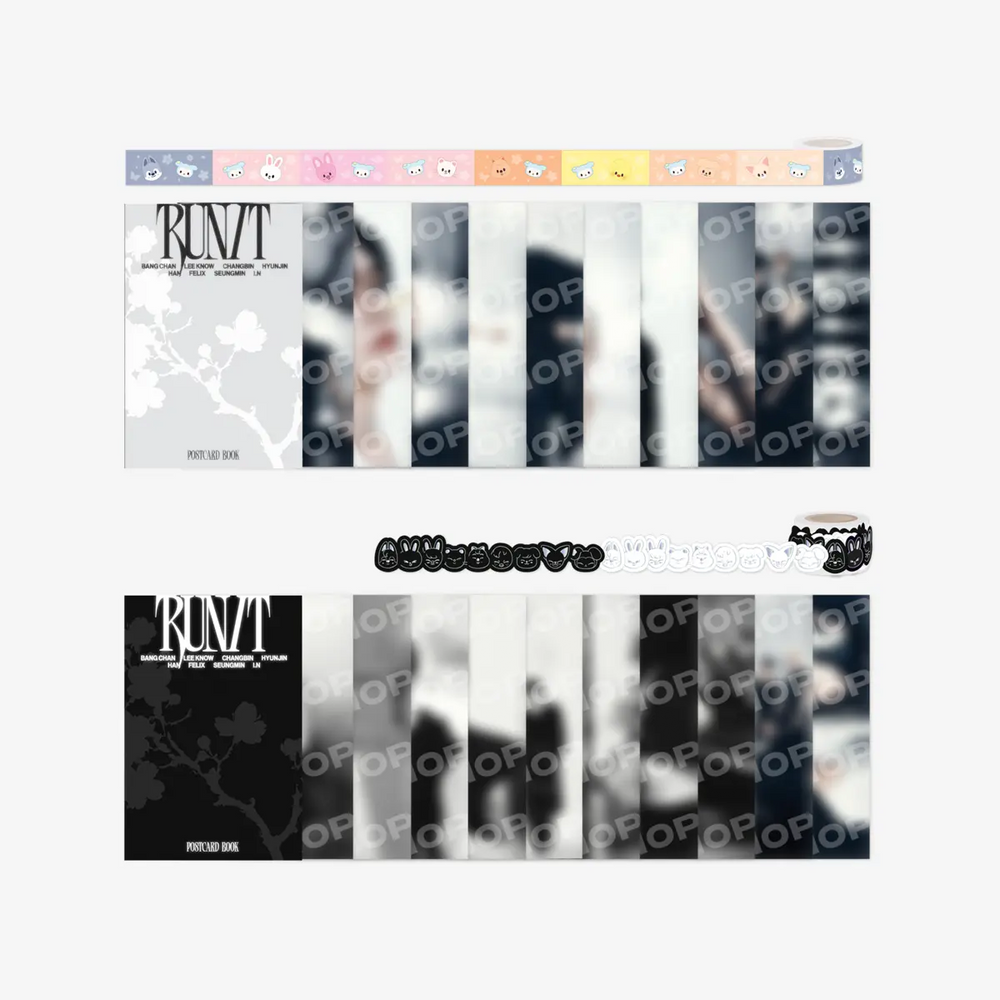 [Stray Kids] POSTCARD BOOK & ROLL STICKER SET - RUN IT