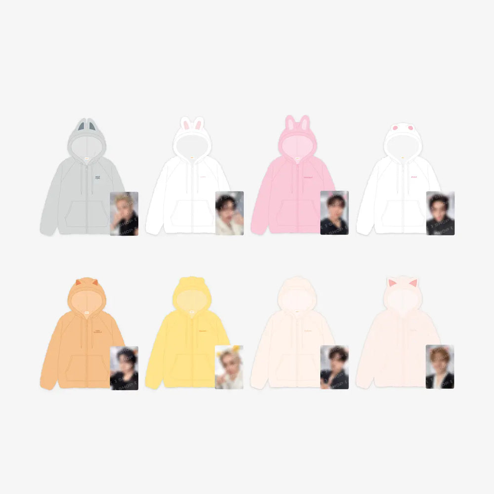 [Stray Kids] SKZOO FLEECE HOOD ZIP-UP - RUN IT