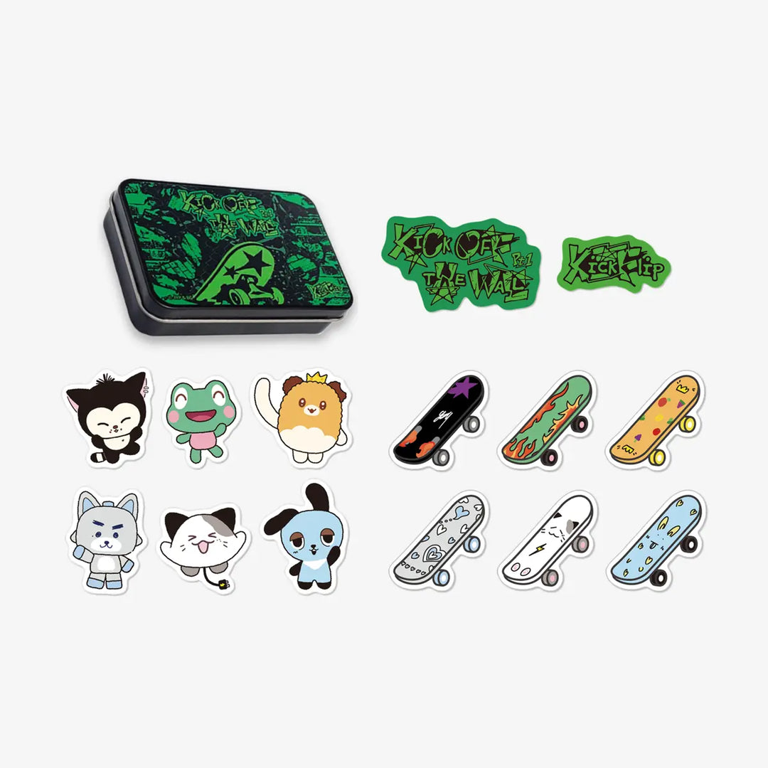 [KickFlip] TINCASE & STICKER SET - KICK OFF THE WALL Pt.1