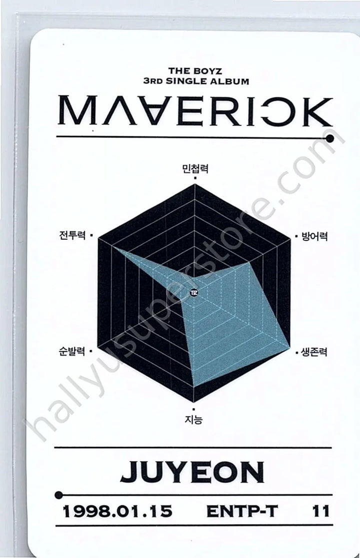 THE BOYZ - Juyeon - Maverick album photocard id card