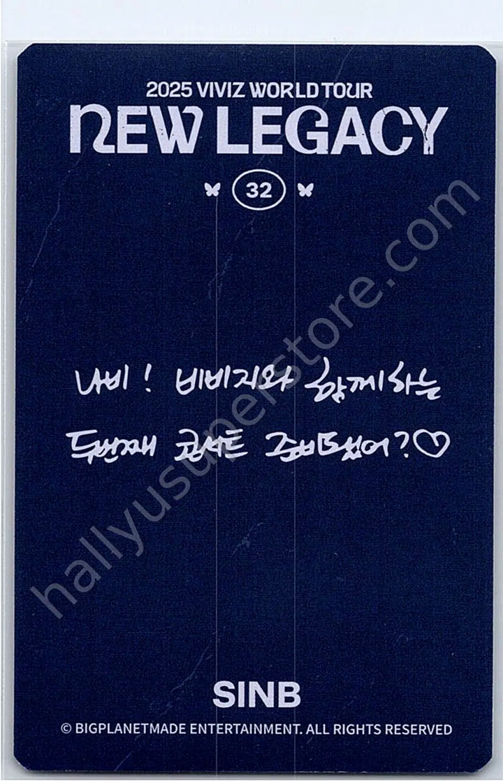 VIVIZ - SinB - New Legacy World Tour merch photocard trading card