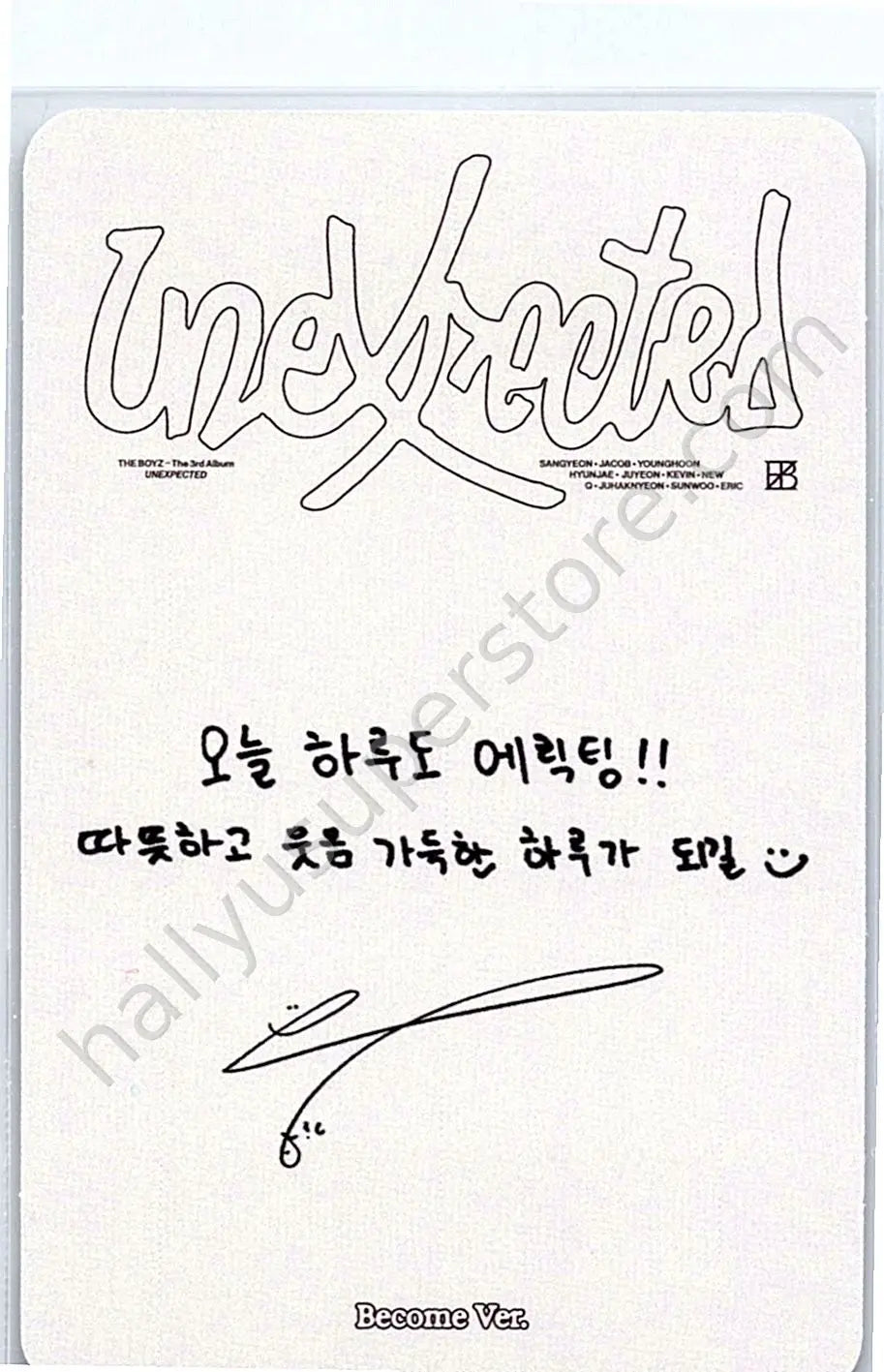 THE BOYZ - Eric - Unexpected album photocard become version