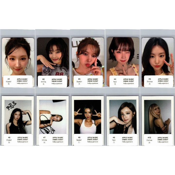 I-DLE "We made" - Apple Music Drink Event Photocard, Polaroid type Photocard [26.07.09]